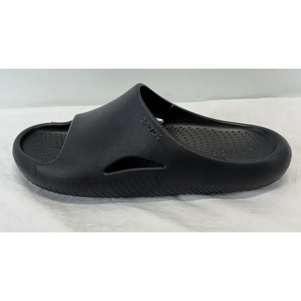 NEW! Crocs Mellow Recovery Slides Sandals Shoes Men's 12 Black Comfort